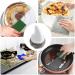 Besreey Stainless Steel Pot Scrubber | Stainless Steel Scrubber Pot Brush with Handle - Scouring Stubborn Messes Kitchen Brush Replaceable for Pans Barbecue Grill Grey - Buy Online on GoSupps.com