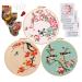 Anidaroel 3 Sets Embroidery Starters Kit for Beginners  Cross Stitch Kits for Adults Include 3 Embroidery Cloth with Birds Pattern  1 Embroidery Hoop  Color Threads and Needles Birds play