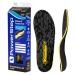 Powerstep Unisex-Adult Pinnacle Work Arch Support Insoles  Black/Yellow  Men's 4-4.5 / Women's 6-6.5