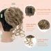 Synthetic Messy Bun Hair Piece Clip in Light Brown & Ash Blonde 12H24 for Women - Buy Online on GoSupps.com