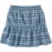 Kid Nation Girls Cotton Short Skirt Active Skirts with Shorts Casual Ruffles Skirt with Elastic Waist 4-12Years 7-8 Years Houndstooth-blue