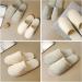Fiyson 5 Pair Disposable Slippers - Hotel & Travel Slipproof Coral Fleece Closed Toe - Fluffy Beige Slippers for Home & Guests (38 EU) - Buy Online on GoSupps.com