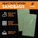 Green Empty Sand Bags with Ties 14 x 26 Bundle of 10 - Heavy Duty Woven Polypropylene for Floods, Photography, and More - Buy Online on GoSupps.com
