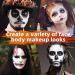 Professional White & Black Face Body Paint Kit - Halloween Clown Makeup with Brushes | Ideal for Cosplay Theater & SFX Make-up - Buy Online on GoSupps.com