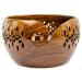 Rosewood Yarn Storage Bowl with Carved Holes | Knitting Crochet Accessories - Medium | Nagina International - Buy Online on GoSupps.com