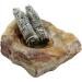 Heka Naturals 10cm Polished Shungite Pyramid - Home Decor Gemstone for Chakra Healing and Negative Energy Protection with Sage - Healing Crystals - Buy Online on GoSupps.com