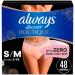 Always Discreet Boutique Incontinence and Postpartum Underwear for Women Maximum Protection S/M Rosy 48 Count