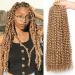 Xtrend Passion Twist Hair 7 Packs 61 cm Bohemian Braids for Distressed Locs Passion Twist Brown Water WAVE CROCHET BRAIDING Hair Synthetic Fiber Natural Twist Braiding Hair 18 Str ngs/Pack 27#