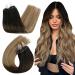 Ugeat remy real hair extensions microring ombre brown invisible micro loop extensions real hair balayage brown micro extensions real hair 35cm 50g 50 strands 35 cm 1.microring #2/6/12