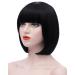 Mildiso Black Short Bob Wig - 12 Inch Synthetic Colorful Cosplay & Daily Wear Wig for Women - Natural Look Hair - Buy Online on GoSupps.com