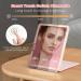 TopWigy Rechargeable Makeup Mirror with 72 LED Lights | Touch Screen Vanity Mirror with 3x/5x Magnification | 3 Color Light Modes | Pink - Buy Online on GoSupps.com