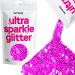 Hemway Premium Ultra Sparkle Glitter Multi Purpose Metallic Flake For Arts Crafts Nails Cosmetics Resin Festival Face Hair - Rose Pink - Super Chunky (1/8 "0.125" 3mm) 100g / 3.5oz Rose Pink Super Chunky - 100g