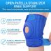 Adjustable Knee Support Brace for Running Sports & Joint Pain - AVIDDA Patella Tendon Knee Brace with Stabilizers | Blue XS-M 12.5-18.5 - Buy Online on GoSupps.com
