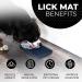 Pup Culture Dog Lick Mat & Feeding Pad with 4 Puzzle Inserts for Mental Stimulation - Navy - Buy Online on GoSupps.com