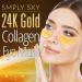 24k Gold Collagen Eye Mask - Hydrating Hydrogel Under Eye Patches with Collagen & Hyaluronic Acid for Dark Circles, Puffy Eyes & Bags - Cooling Gel Treatment Pads (15 Pairs) - Buy Online on GoSupps.com