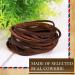 16.5 Yards Natural Flat Leather Cord for Shoes, Jewelry & DIY Crafts - Black, Brown - Buy Online on GoSupps.com