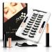 Magnetic Eyelashes With Eyeliner Kit and Applicator Tool Natural Look 10 Pairs 2 Tubes Magnetic Eyeliner Waterproof Easy To Wear No Glue Needed