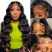 GRRWig Body Wave Lace Front Wigs Human Hair Pre Plucked Glueless Human Hair Wigs for Black Women 150% Density 13x4 HD Transparent Lace Frontal Wigs Human Hair with Baby Hair Bleached Knots Wigs 20inch 20 Inch Natural bla...
