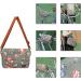 Tourbn Waterproof Canvas Bicycle Handlebar Bag - Floral Green Pattern | 25x18x6cm - Durable & Stylish Bike Accessories - Buy Online on GoSupps.com