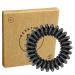 Reskthetic - High -quality spiral hair tie (black) gently for hair sustainable environmentally friendly (telephone cable braid rubber) for girls & women/women (4 x 3.5 cm) 4x black
