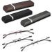 Cadenis Borderless Reading Glasses | Stainless Steel Frame +1.00 to +3.00 Diopters | Stylish ETUI Brown Case | International Shipping Available - Buy Online on GoSupps.com