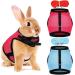 2 pieces of adjustable soft rabbit dishes with elastic drag line for small animals kitten pet rabbit dishes for cat rabbits walking jogging dishes (m)