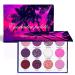 Palate of eyeshadow matt and shimmering professional 12-color-high-pigmented eye make-up glitter-eyelid shadow powder-up palette pink-purple durable waterproof eyelid shade