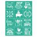 BOOLOOEN Silk Screen Stencils Mesh Stencils Reusable Self Adhesive Screen Stencil 8.5 * 11inch farm life