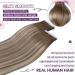 Laavoo Real Hair Tape-In Extensions Balayage Blonde & Light Brown Ombre 30cm 20pcs Invisible Bonding #8/60/8 30g - Buy Online on GoSupps.com