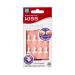 Kiss Everlasting French Nail Manicure, Chip-Free with Flexi-Fit Technology, Real Short, "Endless", Nail Kit with Pink Nail Glue (Net Wt. 2 g / 0.07oz.), Mini File, Manicure Stick, and 28 Fake Nails