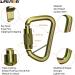 Fusion Tacoma D-Shaped Triple Lock Alloy Steel Carabiner - Gold | Heavy-Duty Climbing Gear - Buy Online on GoSupps.com