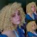Lady Miranda Blonde Afro Kinky Curly Wig with Bangs | Medium Length Heat Resistant Synthetic Hair Wig for Women | Curly Blonde Wig 0-613 - Buy Online on GoSupps.com