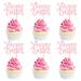 Cyodoos 24 PCS Easter Happy Cupcake Toppers Pink Rabbit Cross Egg Easter Cupcake Toppers Selection Easter Rabbit Theme Cake Decoration Happy Birthday Party Decoration Supplies Light Pink2