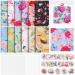 24 Pcs Eye Glass Cleaning Cloths 6 x 6" Microfiber Cloth for Glasses Graduation Gifts Lenses Wipes for Glasses Cute Design Multicolor Glasses Cleaner Cloth with Paper Bag and Sticker(Flower)