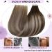 LAAVOO Ombre Brown Tape In Extensions - Real Hair Balayage Dark Brown & Light Blonde 50g 20pcs 40cm - Remy Hair Quality - Buy Online on GoSupps.com