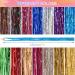 Xinzistar 14 Colors 2800 Strands Hair Tinsel Extension Kit Holographic Sparkle Hair Glitter Strands Rainbow Coloured Hair Extensions Fairy Dazzle Hair Extension for Festival Women Girls Kids Party - Buy Online on GoSupps.com