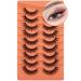 16MM Wispy Cat Eye Mink False Eyelashes - 9 Pairs Pack for Natural Long Volume Look - Buy Online on GoSupps.com