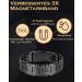 Jeracol Men's Titanium Steel Magnet Bracelet | Ultra Strength 3500 Gauss | Adjustable Healing Jewelry Gift Box - Buy Online on GoSupps.com