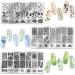 Biutee Nail Stamping Plate Kit - 13 Designs for Manicure, Includes 2 Stamps and Scrapers - Lace Design, Holiday Stencils - Buy Online on GoSupps.com