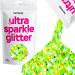 Hemway Premium Ultra Sparkle Glitter Multi Purpose Metallic Flake For Arts Crafts Nails Cosmetics Resin Festival Face Hair - Lime Green Hologrographic - Super Chunky (1/8 "0.125" 3mm) 100g / 3.5oz Lime Green Holographic Super Chunky - 100g