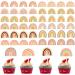 48 Pieces Boho Rainbow Cake Topper Boho Cupcake Topper Bohemian Theme Rainbow Cupcake Toppers for Girls Baby Shower Birthday Boho Rainbow Party Decoration Supplies