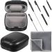 8 Pieces Hearing Aid Cleaning Tools Hearing Aid Case Hearing Aid Box Hearing Aid Cleaning Kits Earpiece Hearing Aid Vent Cleaner Microfiber Cloth for Sound Amplifier (Black)