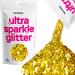 Hemway Premium Ultra Sparkle Glitter Multi Purpose Metallic Flake For Arts Crafts Nails Cosmetics Resin Festival Face Hair - Gold - Super Chunky (1/8 "0.125" 3mm) 100g / 3.5oz Gold Super Chunky - 100g