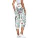 MISS MOLY Women's Floral Print Cargo Joggers Capris with Pockets - Medium - Buy Online on GoSupps.com