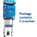 Carex Folding Aluminum Underarm Crutches - Lightweight & Portable for Travel or Work - Blue, 2 Count - Fits 4'11 to 6'4 Individuals - Buy Online on GoSupps.com