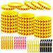 48 Pieces Softball Bracelet Wristband Silicone Bracelet with Baseball Hair Ties, Elastic Ribbon Hair Ribbon Hair for Girls Softball Baseball Players Teams (Mixed Colors) Mixed Colors,Multi Color