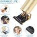 Professional Electric Hair Clippers for Men - Waterproof Rechargeable Haircut Kit with T Blade Trimmer and Guide Combs - Gold - Buy Online on GoSupps.com