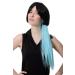 WIG ME UP - Sexy Girly Cosplay Wig black bob short & long light blue cyan braid ponytail black SA074-2HTF2513