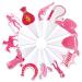 Rosa cowgirl 24 pieces cupcake-topper cowboy theme party accessories guest gifts cake for birthday anniversary wedding engagement party decoration pink cowgirl style