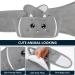 NAJILI 1L Hot Water Bottle Set - Gray Cat | Rubber Heat Bottle with Covers & Heating Belts for Neck Shoulder Back Feet & Waist Perfect for Kids & Adults - Buy Online on GoSupps.com